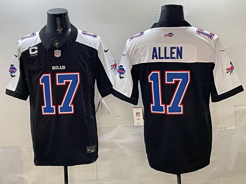 Men 2026 Buffalo Bills #17 Allen black white Limited Nike NFL Jersey style 02->new york giants->NFL Jersey
